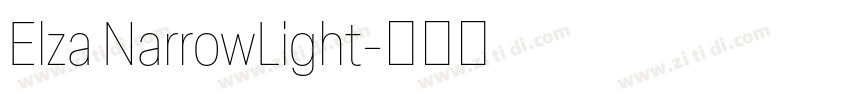 Elza NarrowLight字体转换